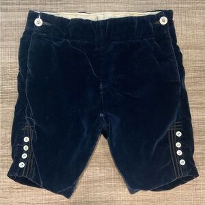 Boys Vintage Pants/shorts W/fly Hole Approx 100 Years Old Velvet/Linen